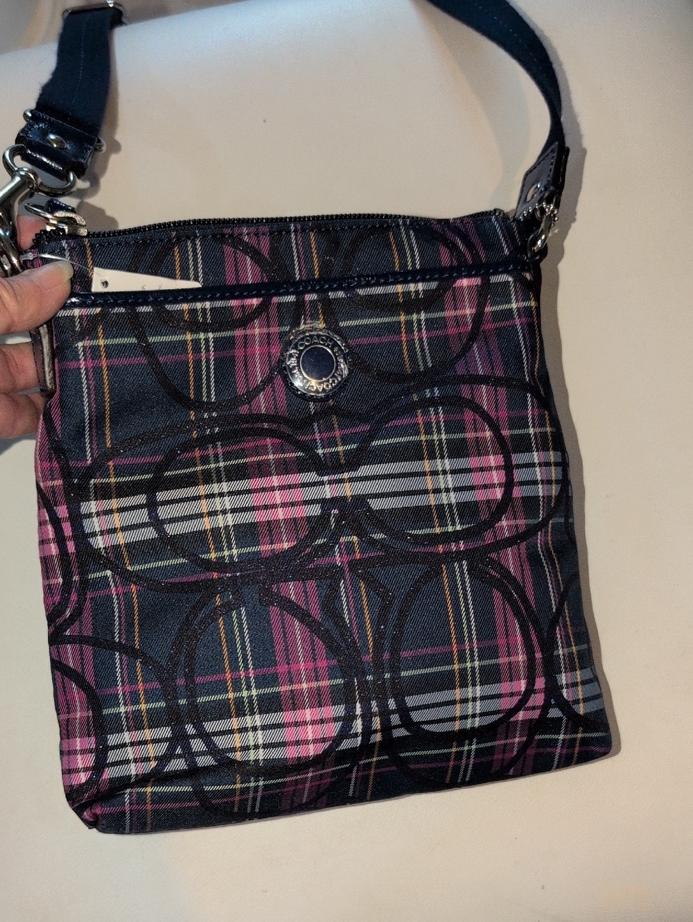Coach Poppy Tartan Plaid Crossbody NWT